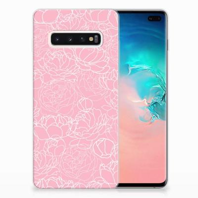 Samsung Galaxy S10 Plus | TPU Case | White Flowers