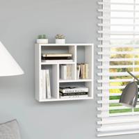 VidaXL Wandschap 45x16x45 cm bewerkt hout wit - thumbnail