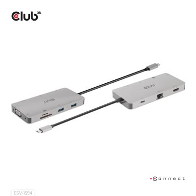 Club 3D USB Gen 1 Type-C 9-in-1 Hub dockingstation