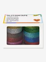 Plakband Folia glitter 5mx15mm 10 stuks 10 kleuren - thumbnail