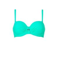 Beachlife voorgevormde strapless bandeau bikinitop lichtgroen - thumbnail