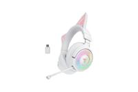 Razer Kraken Kitty V3 Pro - RGB Kitty draadloze gamingheadset - reactieve kattenoren voor streaming Hoofdtelefoon - Triforce 40mm Driver - Hyperspeed Wireless & Bluetooth - THX Spatial Audio | Wit - thumbnail