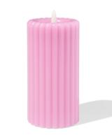 HEMA Led kaars ⌀7.5x15cm ribbel oudroze (oudroze) - thumbnail
