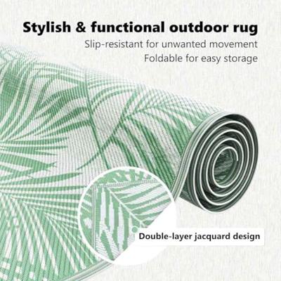 VidaXL Buitentapijt arakil groen en wit 400 × 300 cm 50% polypropyleen VidaXL Buitentapijt arakil groen en wit 400 × 300 cm 50% polypropyleen