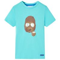Kindershirt met korte mouwen 92 zeeblauw - thumbnail