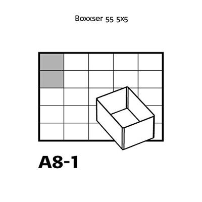 raaco A 8-1 Assortimentskoffer-inzet (l x b x h) 220 x 160 x 47 mm Aantal vakken: 8 Inhoud 1 stuk(s) - thumbnail