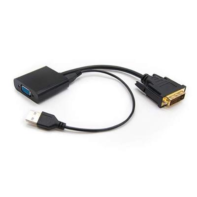 Adapter DVI naar VGA NANOCABLE 10.16.2008-BK Zwart