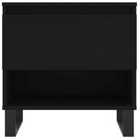 Salontafels 2 st 50x46x50 cm bewerkt hout zwart - thumbnail
