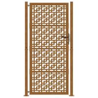 Poort met kruisontwerp 105x205 cm weervast staal - thumbnail