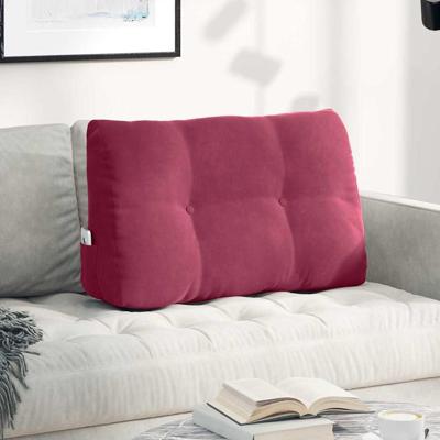 Rugkussen Wijnrood 80 x 24 x 50 cm Fluweel Rugkussen Wijnrood 80 x 24 x 50 cm Fluweel