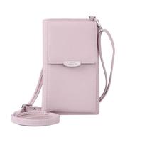 Zomer vrouwen telefoon schoudertas PU lederen geld portemonnee mini keten mobiele Cross Body Tas (roze) - thumbnail