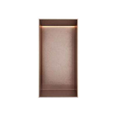 Hotbath &MORE Inbouwnis 30x15x10cm frameless + LED Geborsteld Koper PVD Hotbath &MORE Inbouwnis 30x15x10cm frameless + LED Geborsteld Koper PVD