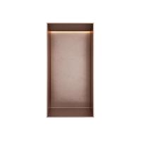 Hotbath &MORE Inbouwnis 30x15x10cm frameless + LED Geborsteld Koper PVD - thumbnail