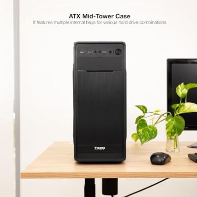 ATX Semi-toren doos TooQ TQC-5701U3C-B Zwart