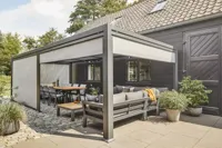 Maranza rolgordijn zijkant - Matt royal grey - thumbnail