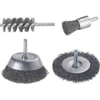 Wolfcraft draadborstel set | ronde schacht | 4-delig | 1 set - 2133000 - thumbnail