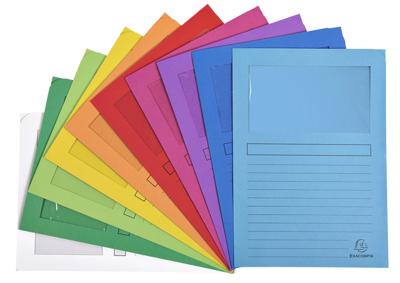 Exacompta L-map met venster Forever, pak van 10 stuks, geassorteerde kleuren Exacompta L-map met venster Forever, pak van 10 stuks, geassorteerde kleuren
