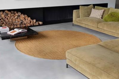 Louis de Poortere - Rond vloerkleed Trammel Structures 9248 Roman Gold - 240 rond Louis de Poortere - Rond vloerkleed Trammel Structures 9248 Roman Gold - 240 rond