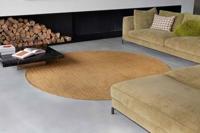 Louis de Poortere - Rond vloerkleed Trammel Structures 9248 Roman Gold - 240 rond - thumbnail