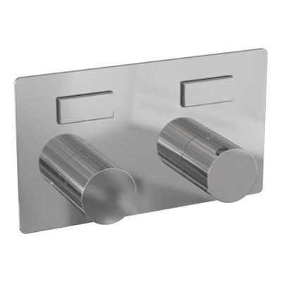 Brauer Stripe 2-weg inbouwthermostaat met drukknoppen met in- en afbouwdelen chroom