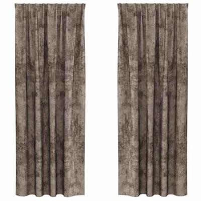 VidaXL Velvet gordijnen 2 pcs cappuccino 245 x 140 cm fluweel VidaXL Velvet gordijnen 2 pcs cappuccino 245 x 140 cm fluweel
