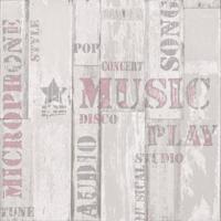 Noordwand behang urban friends & coffee wooden planks beige en roze - thumbnail