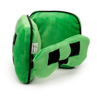 Relaxeazzz Minecraft Creeper Rond Reiskussen & Slaapmasker