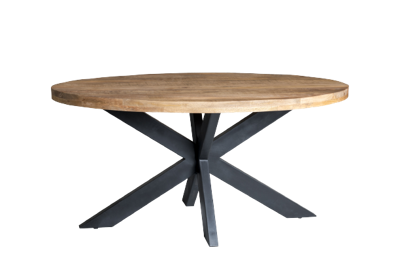 Sohome Ovale Eettafel 'Yannick' Mango met staal, 160 x 80cm Sohome Ovale Eettafel 'Yannick' Mango met staal, 160 x 80cm