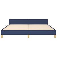 Bedframe zonder matras stof blauw 180x200 cm - thumbnail