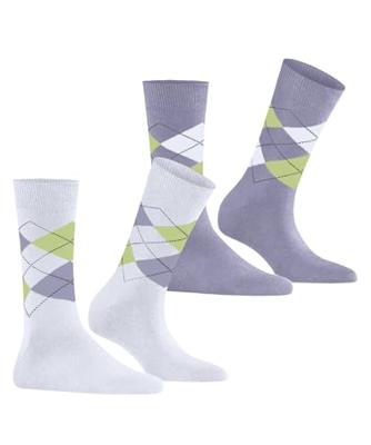 Burlington 2-paar Everyday dames sokken - Argyle - katoenen sokken met ruit print