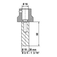 Bessey Werkbankadapters | voor boor d. 16 mm geschikt voor 30 mm | 1 stuk - TW16AW30 TW16AW30 - thumbnail
