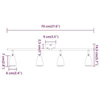 VidaXL Plafondspot met schijnwerpers wit 25.5 x 8 x 16 cm metaal - thumbnail