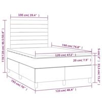 Boxspring met matras stof taupe 120x190 cm - thumbnail