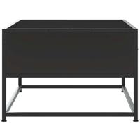 Salontafel 100x50x35 cm bewerkt hout en metaal zwart - thumbnail
