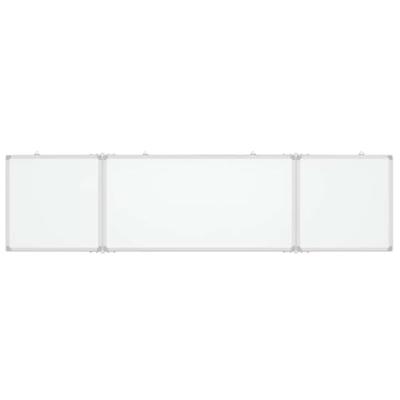 Whiteboard magnetisch inklapbaar 200x50x1,7 cm aluminium