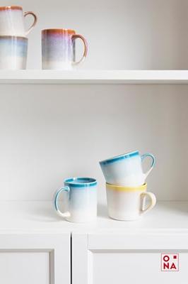 Ona Koffiekopjes Vera 270 ml - Geel - 4 stuks