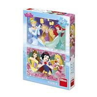 DinoToys Dino puzzel - disney prinsessen - 2 x 77 stukjes - thumbnail