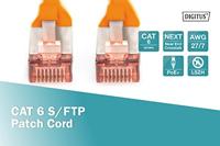 Digitus DK-1644-005/OR RJ45 Netwerkkabel, patchkabel CAT 6 S/FTP 0.50 m Oranje Halogeenvrij, Verdraaide paren 1 stuk(s) - thumbnail