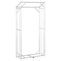 Haardhoutrek met regenhoes 100x40x200 cm gegalvaniseerd staal - thumbnail