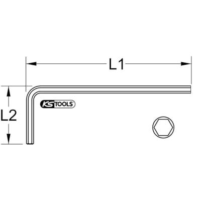 KS Tools 151.2605 Haakse schroevendraaier 5 mm
