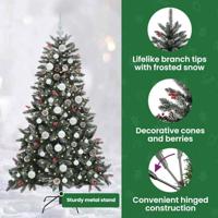 VidaXL Kunstkerstboom met 150 led groen 150 cm pvc en plastic en staal - thumbnail
