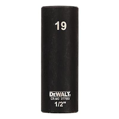 DeWalt Accessoires Impact dop 19mm 1/2" (Lang - 78mm) - DT7553-QZ