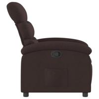 Fauteuil verstelbaar stof donkerbruin - thumbnail
