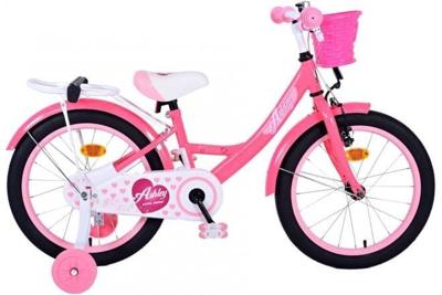 Volare ashley kinderfiets - meisjes - 18 inch - roze/rood Volare ashley kinderfiets - meisjes - 18 inch - roze/rood