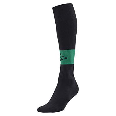 Craft 1905581 Squad Contrast Sock - Black/Team Green - 43/45 Craft 1905581 Squad Contrast Sock - Black/Team Green - 43/45