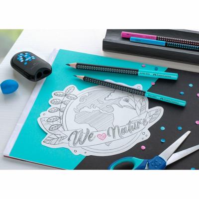 Faber Castell Grafietpotlood Jumbo Grip - Zwart/Turquoise