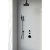 Brauer Black Edition Thermostatische Regendoucheset Inbouw - Hoofddouche 20 cm - Handdouche Staaf - Doucheslang - Geintegreerde Glijstang - Mat Zwart - thumbnail