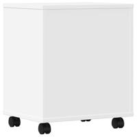 Printerkastje met wielen 41x32x48 cm wit - thumbnail