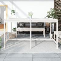 Tuintafel 203,5x90x110 cm massief grenenhout wit - thumbnail