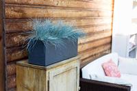 Balkonplantenbak - EDA - Volcania Up - 25 L - Binnen/Buiten - Steenlook - 59 x 19,5 x 22,8 cm - Antracietgrijs - thumbnail